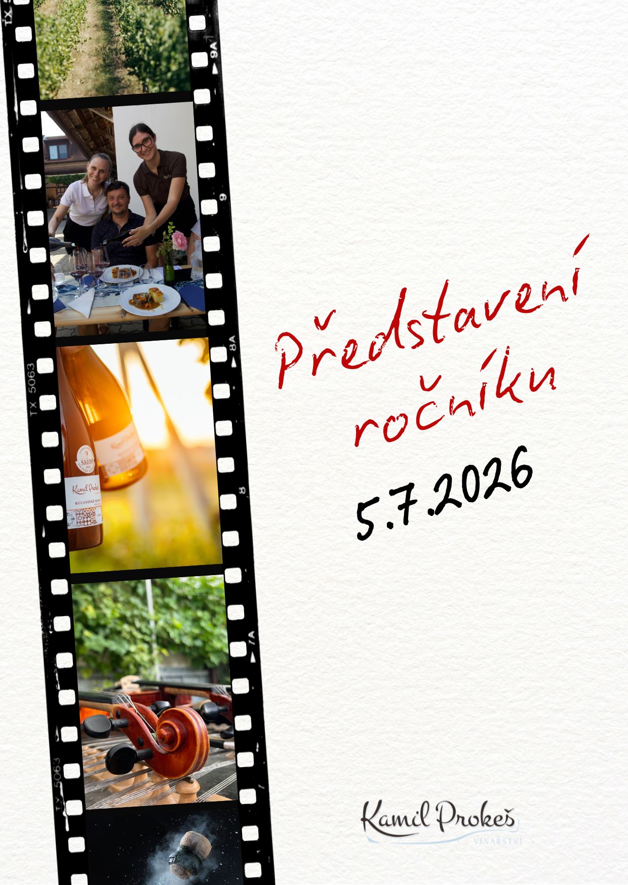 Red and Black Polaroid Save the Date Invitation