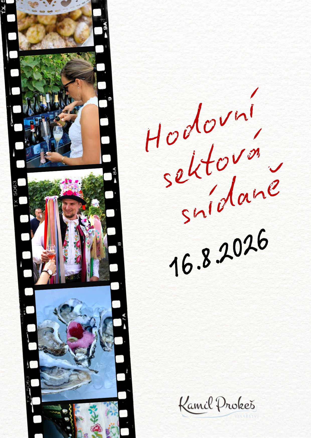 Red and Black Polaroid Save the Date Invitation 2